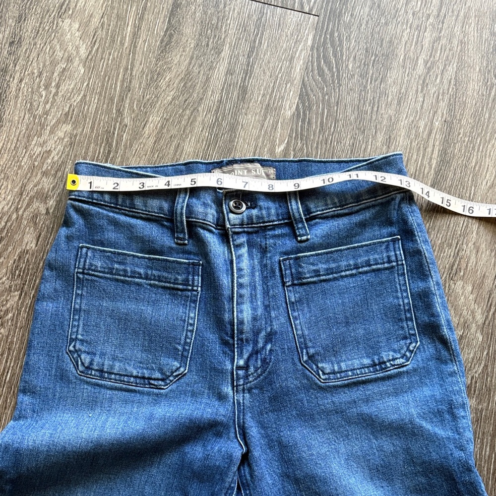 J. Crew Wide-Leg Crop Jeans in Medium Blue Denim - Picture 10 of 12